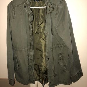 Olive green hooded jacket